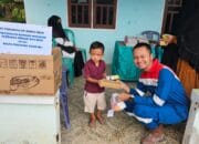 Pertamina Bunyu Field Beri Bantuan Makanan Bergizi dan Masker Kesehatan