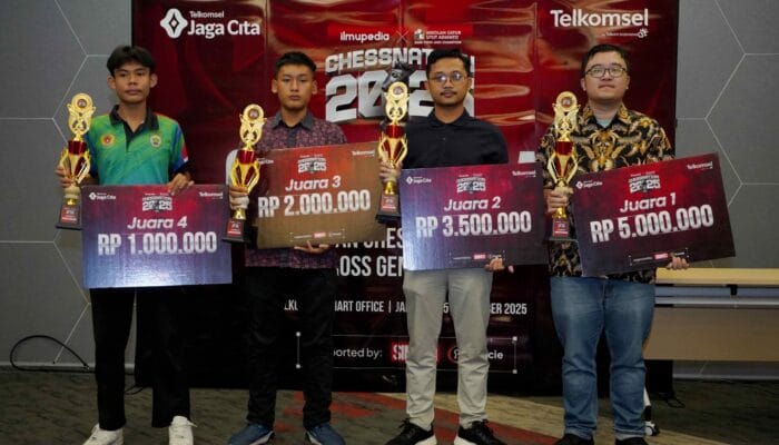 Juara Chessnation 2025 Diumumkan, Telkomsel Dukung Talenta Catur Muda Indonesia