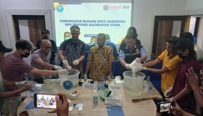 BNNP Kaltara Musnahkan 1,2 Kg Sabu Hasil Pengungkapan Oktober – November