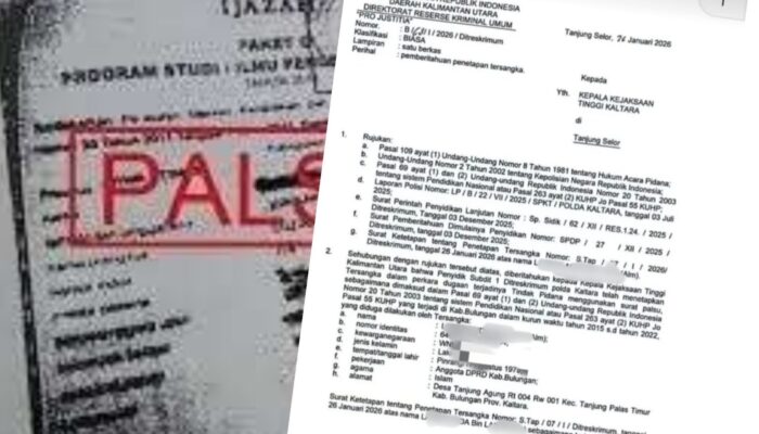 Gunakan Ijazah Paket C Tak Sah, Anggota DPRD Bulungan Ditetapkan Tersangka