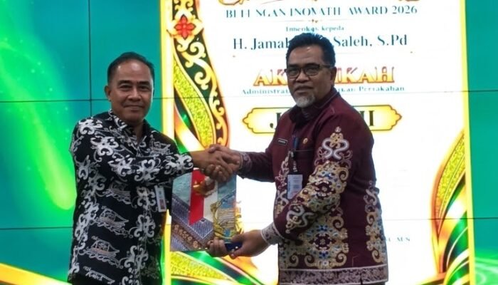 Inovasi AKU NIKAH Antar Disdukcapil Bulungan Raih Juara II Bulungan Inovatif Award 2026