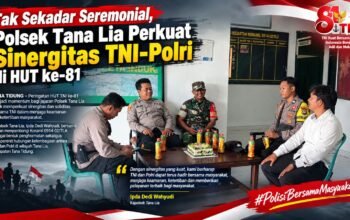 Tak Sekadar Seremonial, Polsek Tana Lia Perkuat Sinergitas TNI-Polri di HUT ke-81